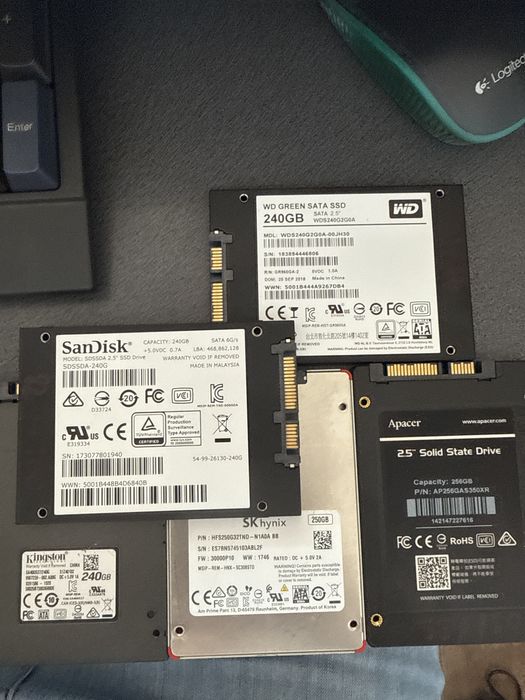 Ssd 240g 256g  sata 3 Kingston Sandisk wd
