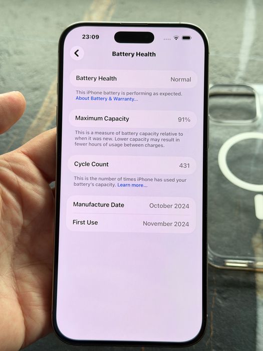 iPhone 16 Pro Max Natural Titanium, 256 GB, Excelent, bonus