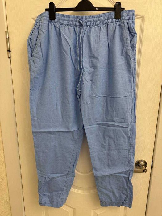 Новые джоггеры /брюки лен/хлопок H&M, размер XL /XXL (56/62)