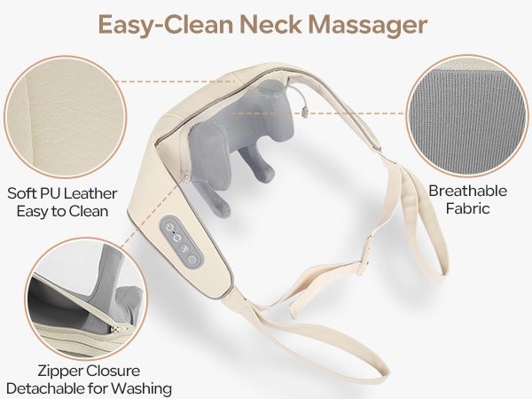 Безжичен 2в1 5D шиацу масажор със загряваща функция, day wolf