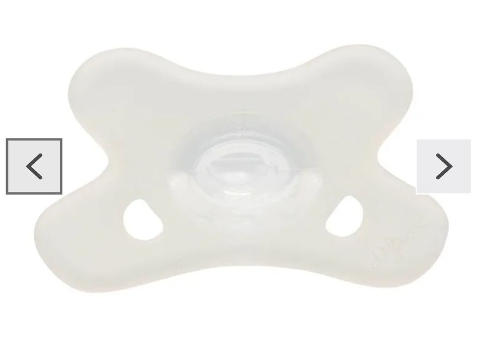 Canpol babies, suzeta din silicon, simetrica, alb, 6-12m