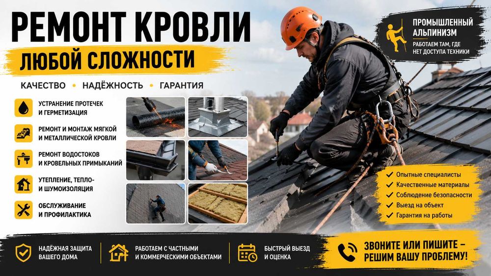 Ремонт кровли. Мягкая и жесткая кровля
