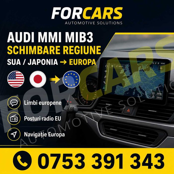 Schimbare Regiune Audi MMI US Asia Europa Audi A4 A5 A6 A7 A8 Q5 Q7