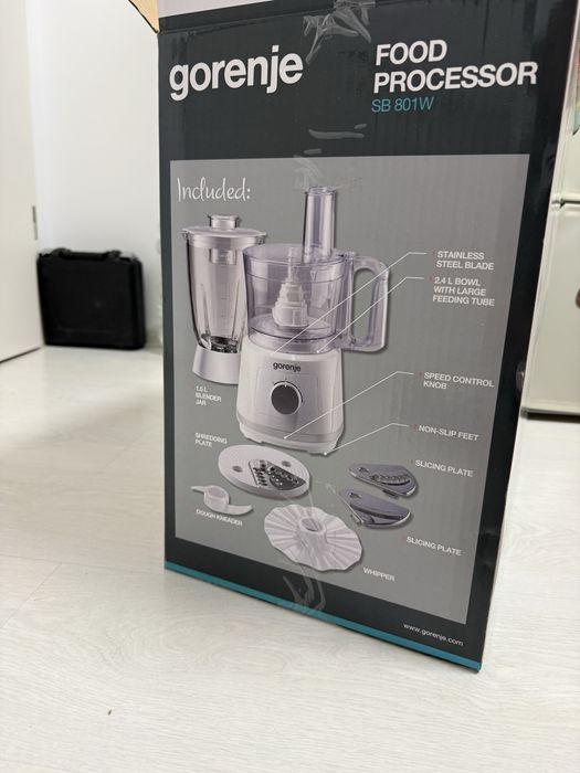 Robot de bucătărie Gorenje SB801W, 800W, complet, nou
