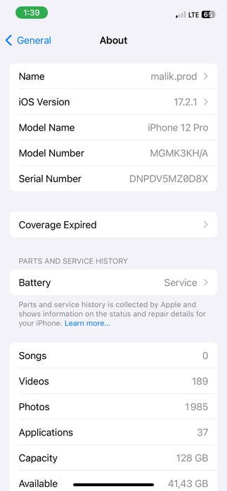 Iphone 12 pro 128/78