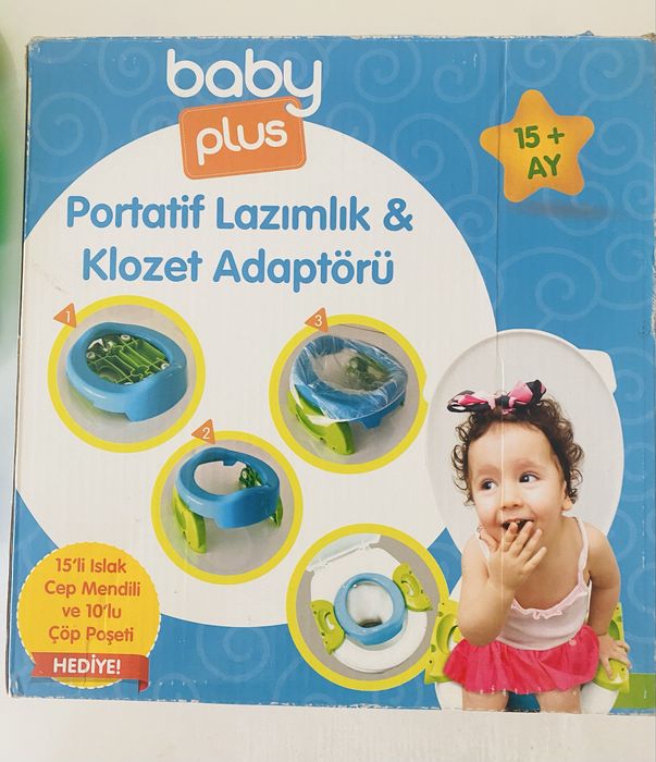 Baby Plus портативно гърне и адаптер за тоалетна 2 в 1 – 15+ месеца