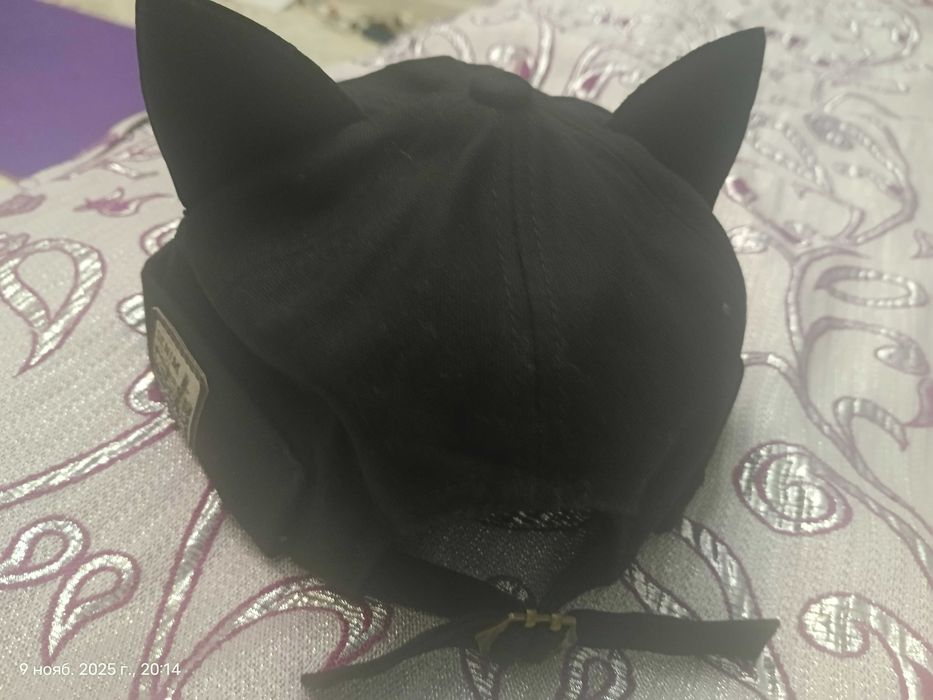 докер с ушками женский черный