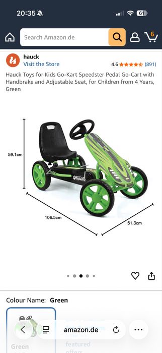 Детска кола карт Go Cart нова 4+