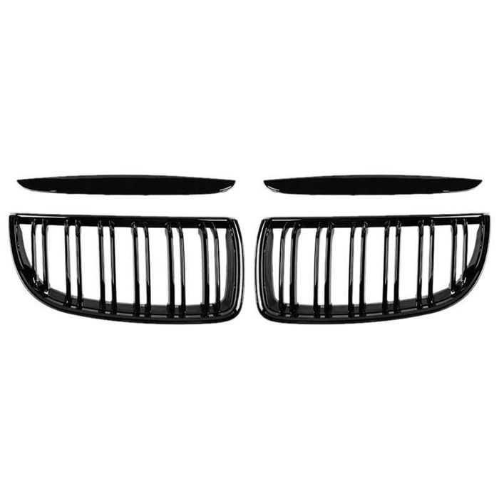 Negru Lucios Grile Nari Duble M Bmw E90 E91 2005-08 Piano Black NOI