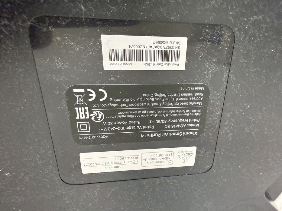 очиститель воздуха xiaomi air purifier 4 eu