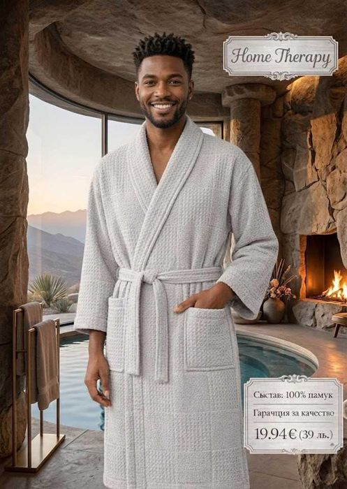 Качествени и прекрасни вафелни халати-100% Памук