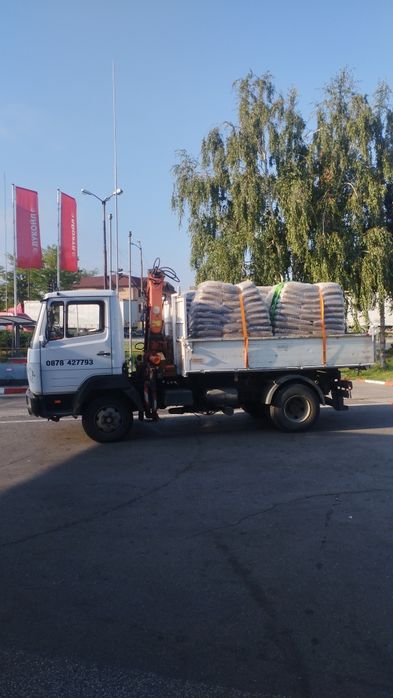 Транспорт със самосвал с кран за София и околностите