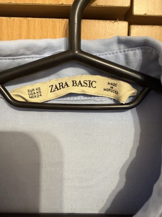 Cămașă lungă Zara Basic - Bleu - Mărimea XS