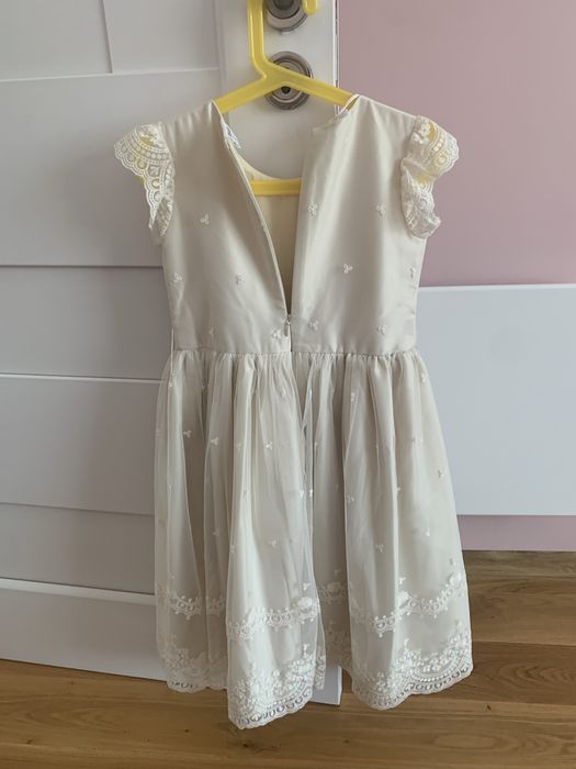 Рокля за кръщене / Рокля за шаферка / Детска рокля екрю