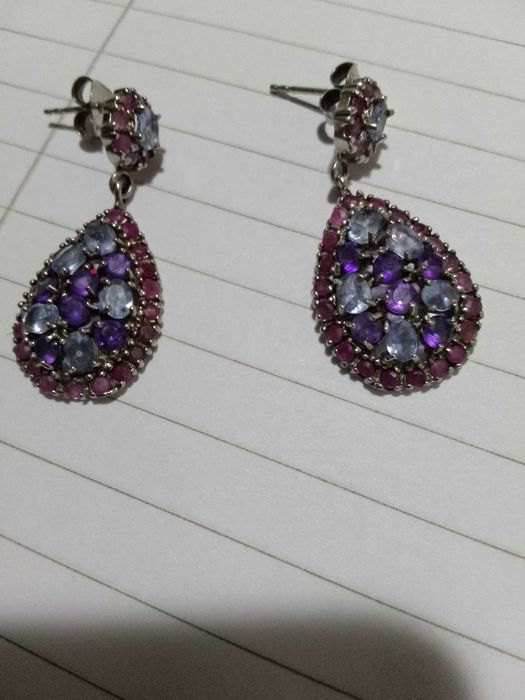 обици с натурални рубини - 8  03