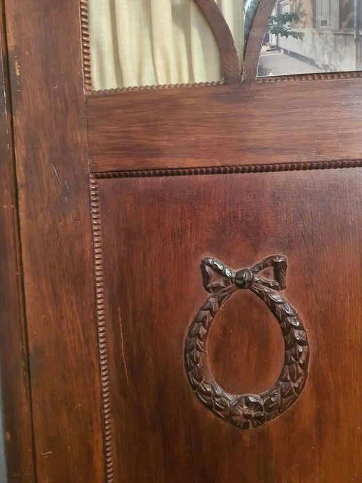 Sifonier/dulap Art Deco 1930–1938 interbelic–lemn masiv cristal origi