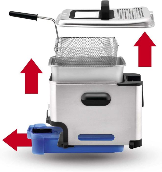 Фритюрник Tefal Oleoclean Pro Inox & Design FR8040, 3.5л. 2300W