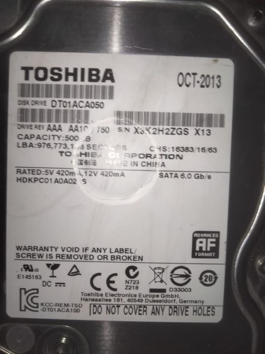 Продам жоский диск на 520 гигабайт