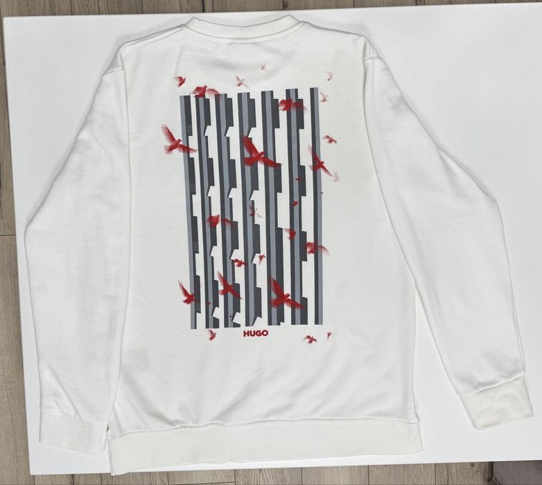 Bulză Hugo Albă, prin frontal și spate, mărimea XXL -nou cu etichetă
