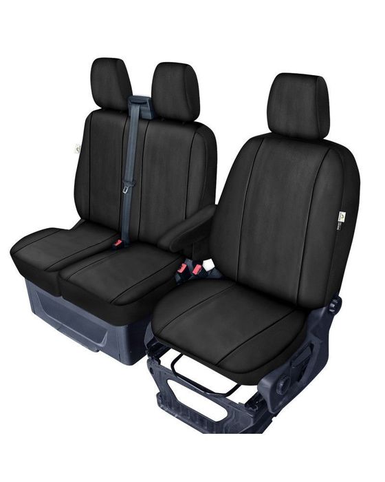 Set huse scaun dedicate Ford Transit 2018-, cu scaune 1+2 locuri, imitatie din piele