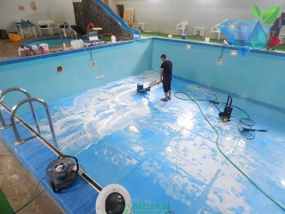 Чистка Бассейна Брусчатки