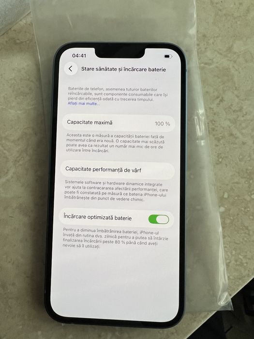 Iphone 14 128gb blue nou nout baterie 100% neverloked ,cu cablu date