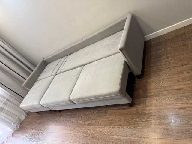 Диван прямой серый