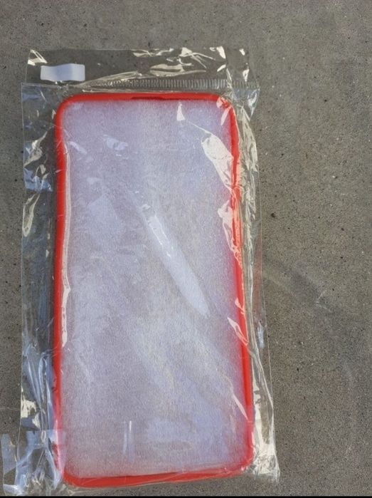 Husa bumper cauciuc silicon folie sticla samsung a20 a30 noua rosie