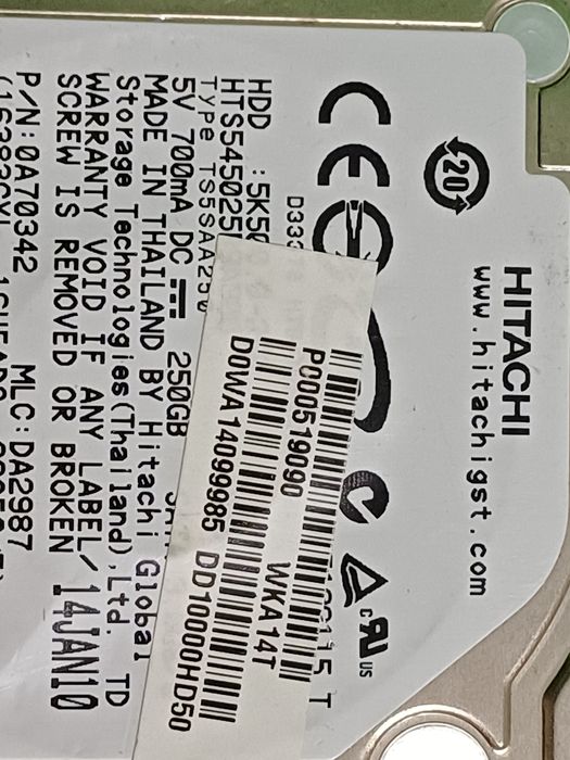 Hard HDD Hitachi 250GB perfect functional. Este testat