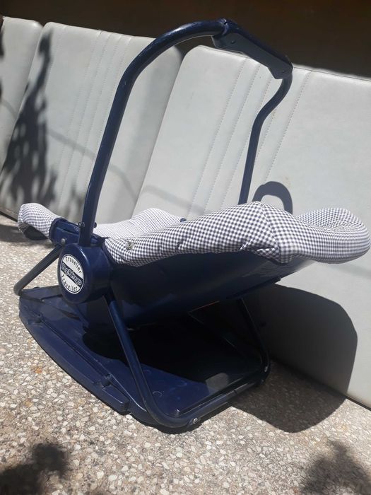 Тъмно синьо столче люлка за бебе до 10 кг, 0-6 месеца + подложка