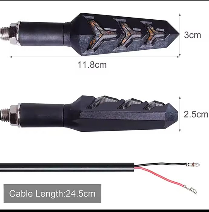 Semnalizari moto enduro atv scuter pe led dinamice tip sageata