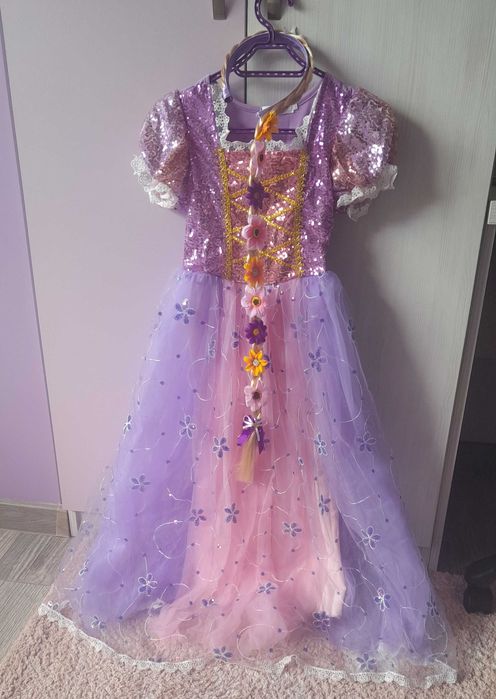 Детска рокля Рапунцел 140см.