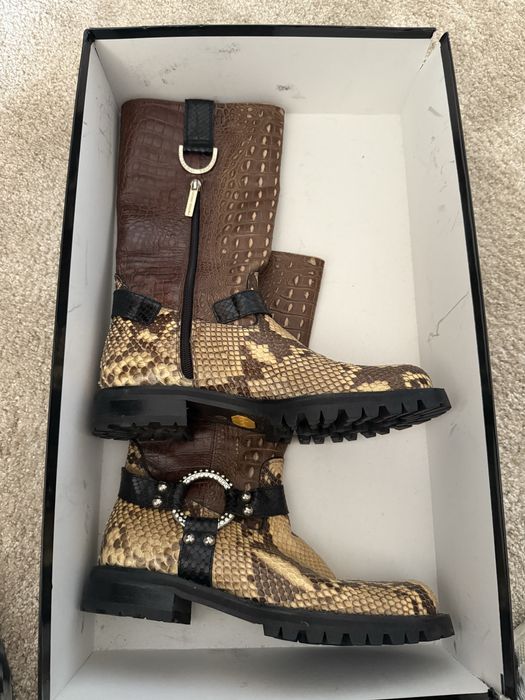Ботуши от естествена алигаторска кожа