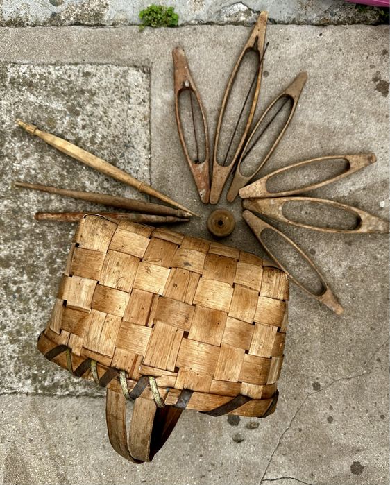 Вретена / вретено и кошница плетена