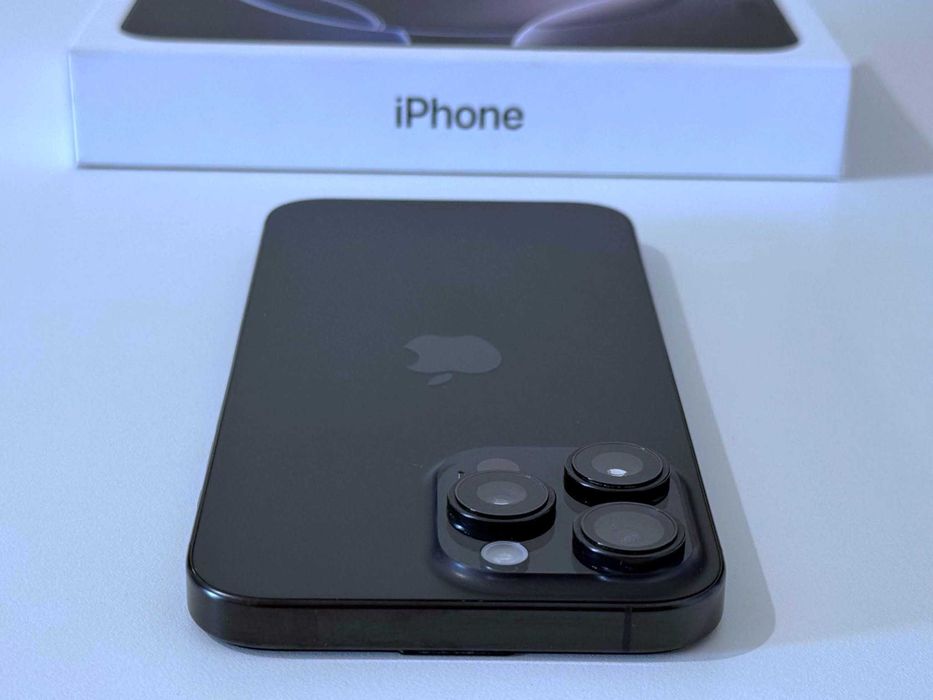 Бартер! 11м.Гаранция! Kaто НОВ! iPhone 16 Pro Max Black Titanium (Черен) 92%
