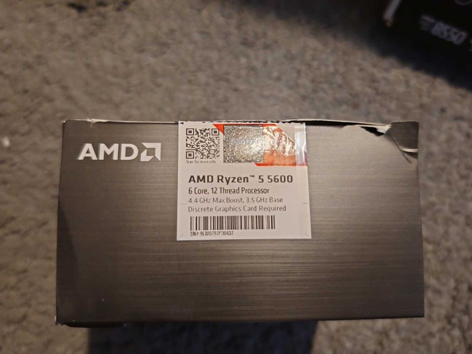 ASUS TUF B550M-Plus Gaming + Ryzen 5 5600, шестядрен 3.9/4.4GHz AM4