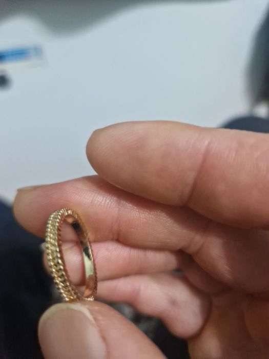 Verighetă placat cu aur de 18