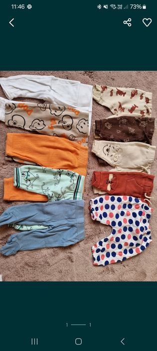 13 perechi de pantaloni marimea 68 (3-6 luni) + 10 perechi marimea 62