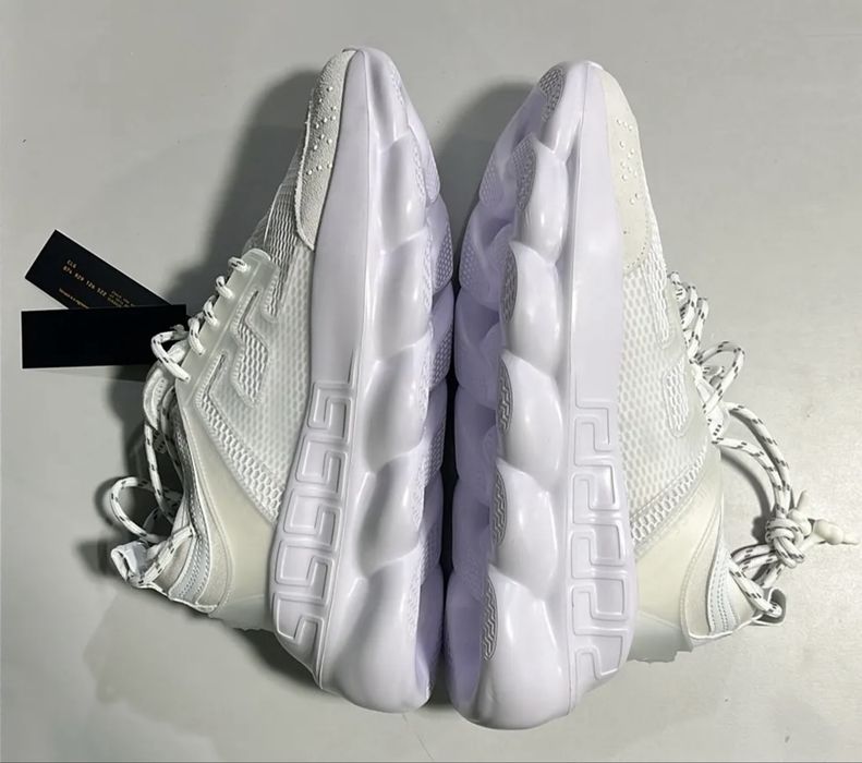 Adidași Versace Chain Reaction unisex Albi