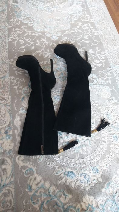 Осенние сапоги на каблуках