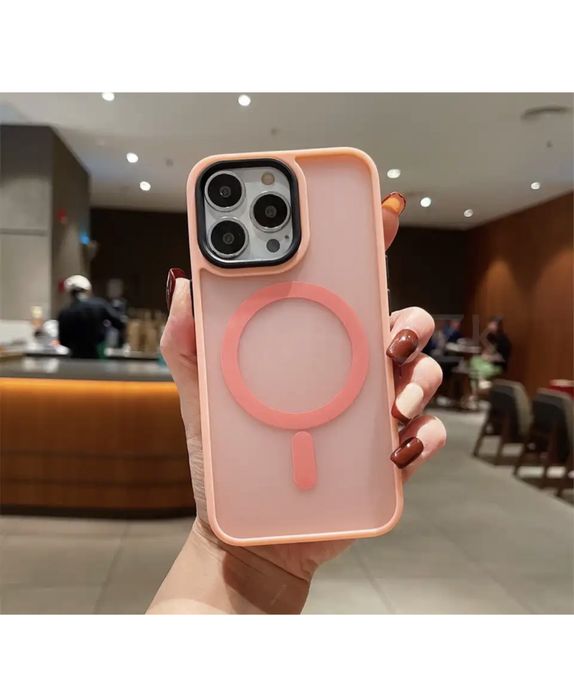 Husa Magsafe Silicon Plexi Mat Iphone 12/13/14/15/16 PRO MAX PLUS