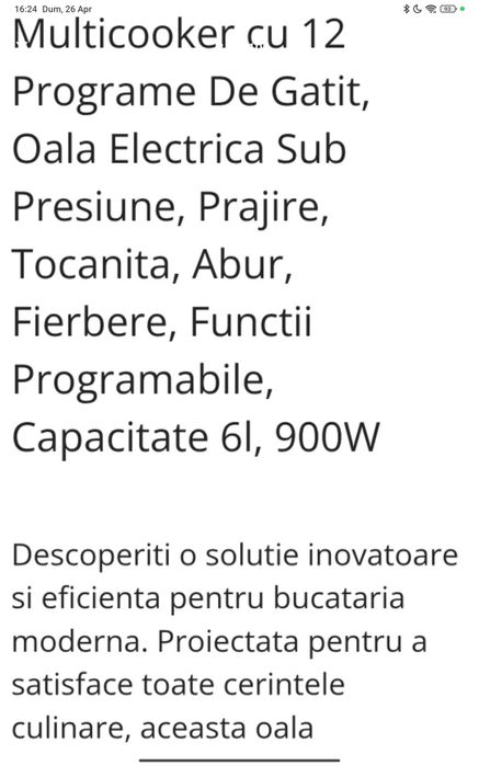 Vând Oală Multicooker