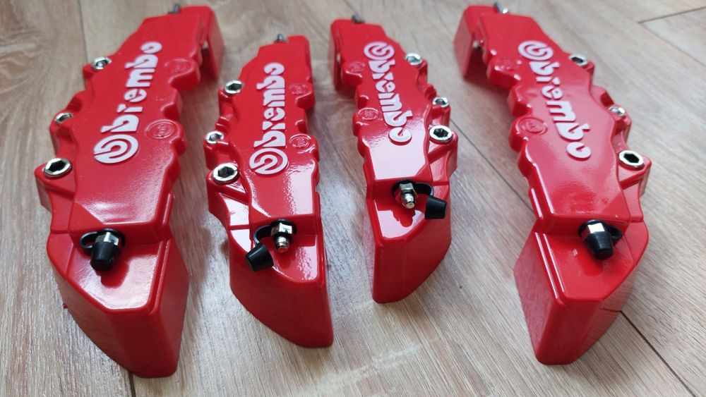 Capace ornament etrier disc frana brembo roșii plastic tuning racing