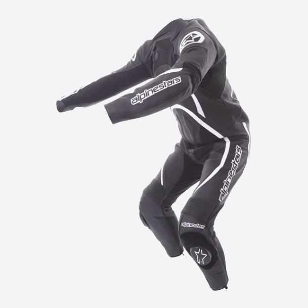 Цял екип Alpinestars Orbiter Leather Suit - Black / White