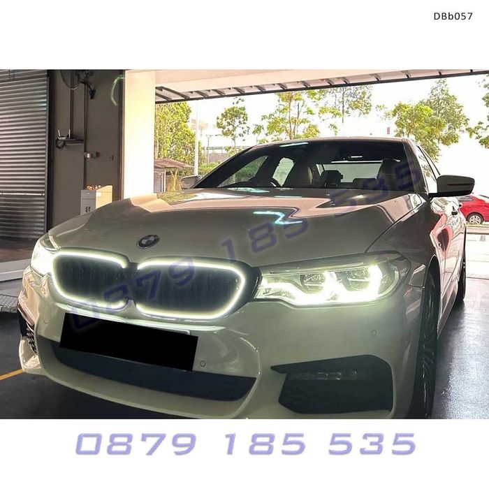 Светещи LED бъбреци BMW G30 G31, черен гланц - DBb057 решетки предна броня със лед светлини бмв г30 г31