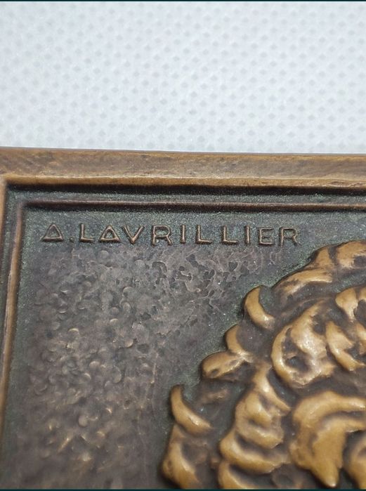 Plachetă Bronz 1933 Prof. Dr. Ion Cantacuzino Gravură André Lavrillier