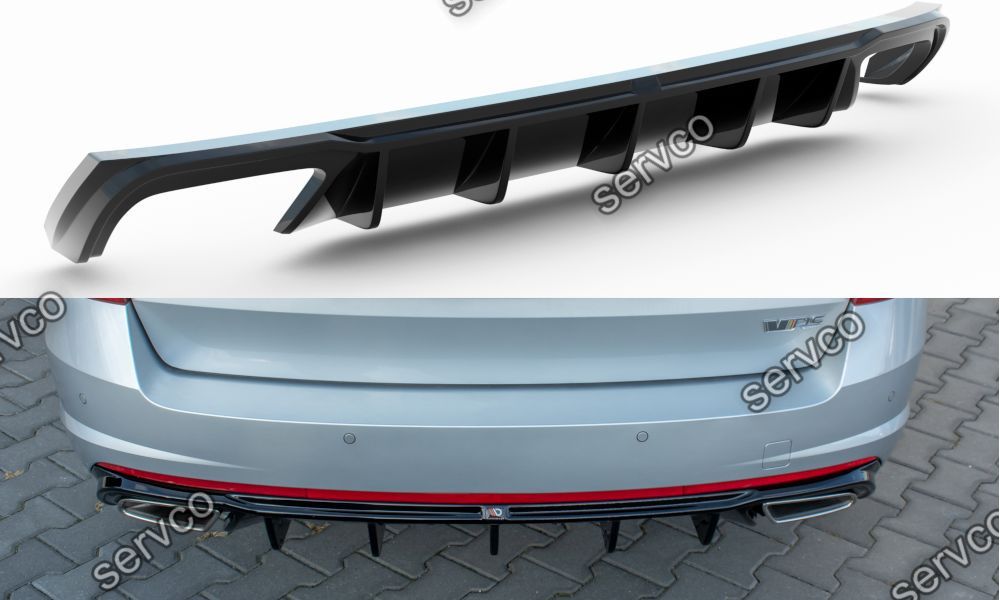 Difuzor bara spate Skoda Octavia 3 Rs HB Estate 13-19 v6 Maxton Design