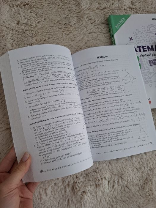 Set 3 culegeri matematica, clasa a 8a + evaluare națională