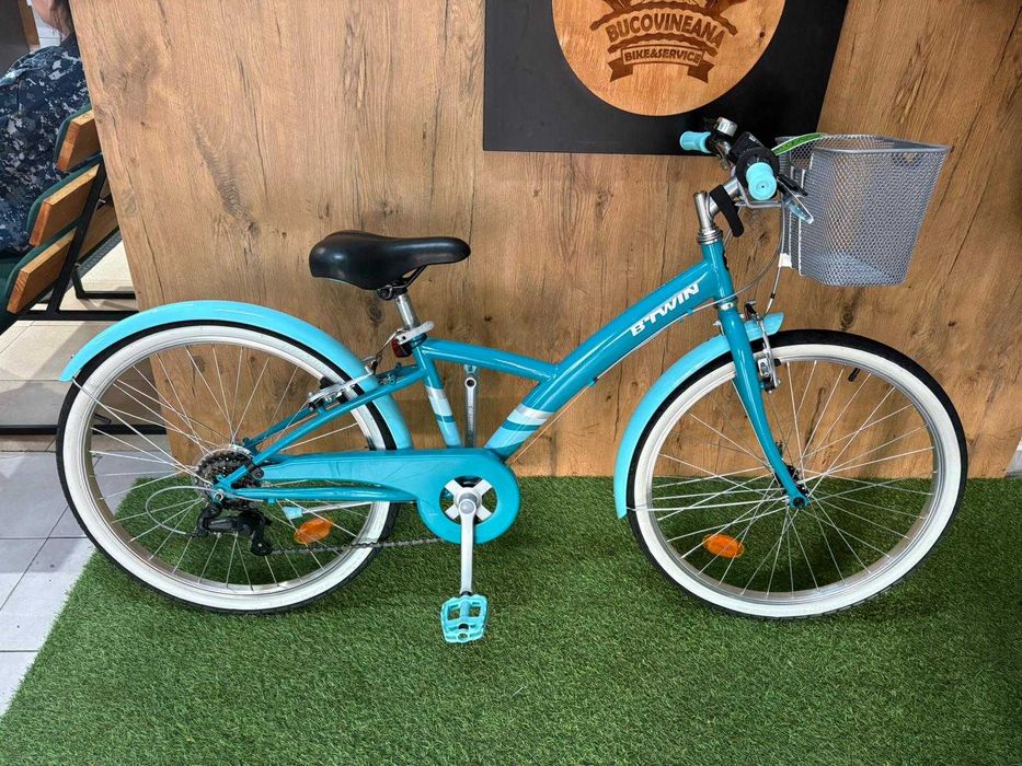 Bicicleta B-twin  24'' cu schimbator Shimanno 6 viteze