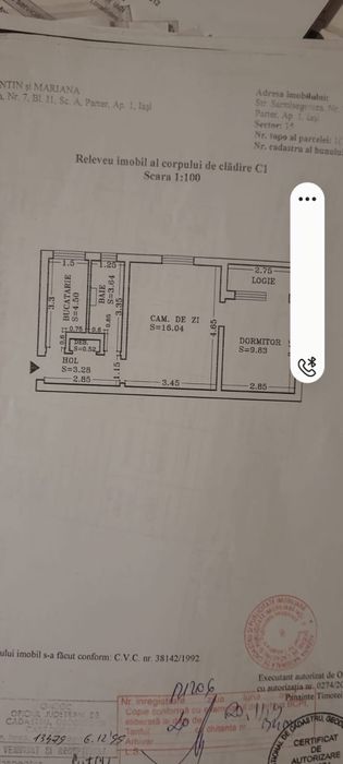 Vând apartament parter rond Zimbru